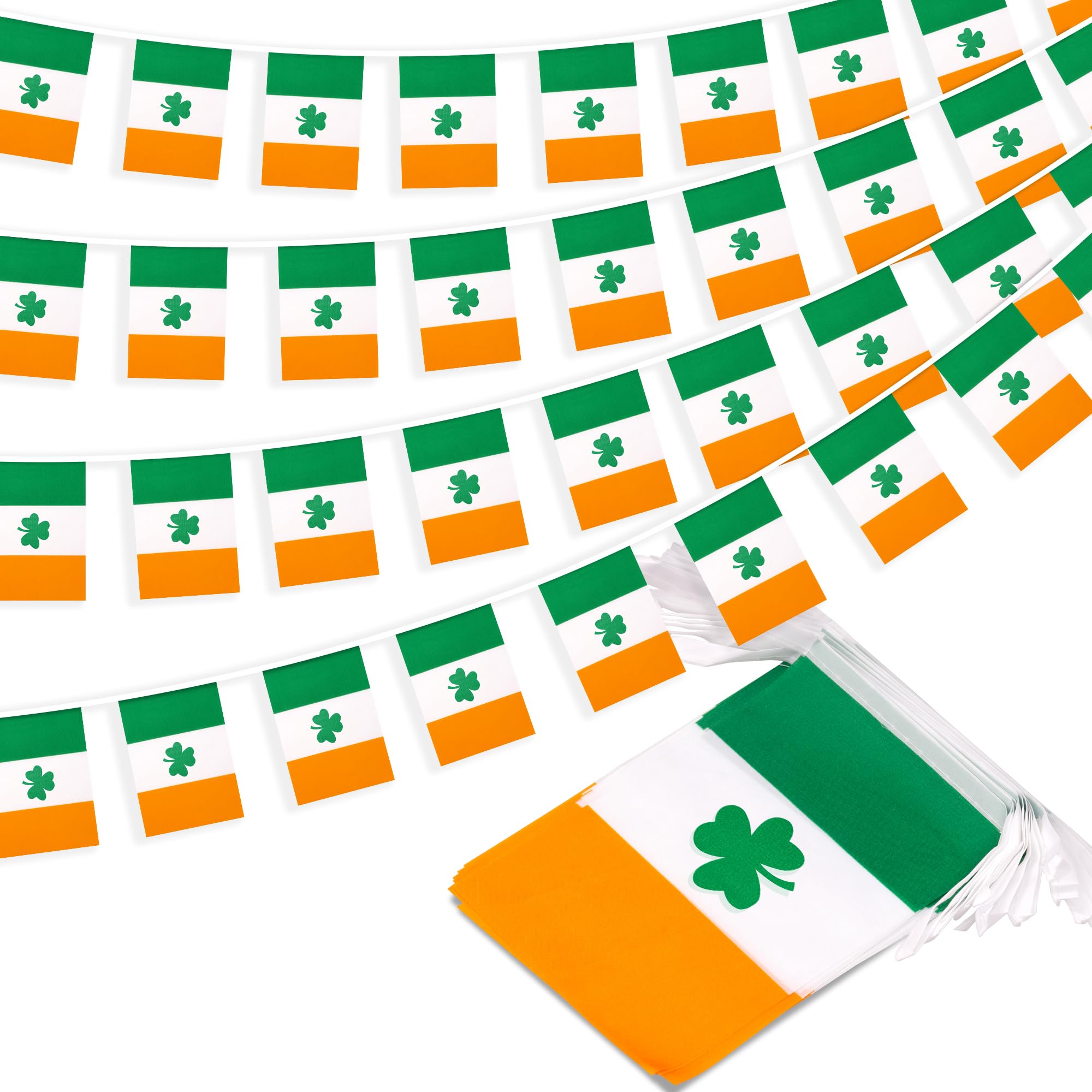 MVPRING Irish shamrock flag banner provides vibrant color for outdoor celebrations.