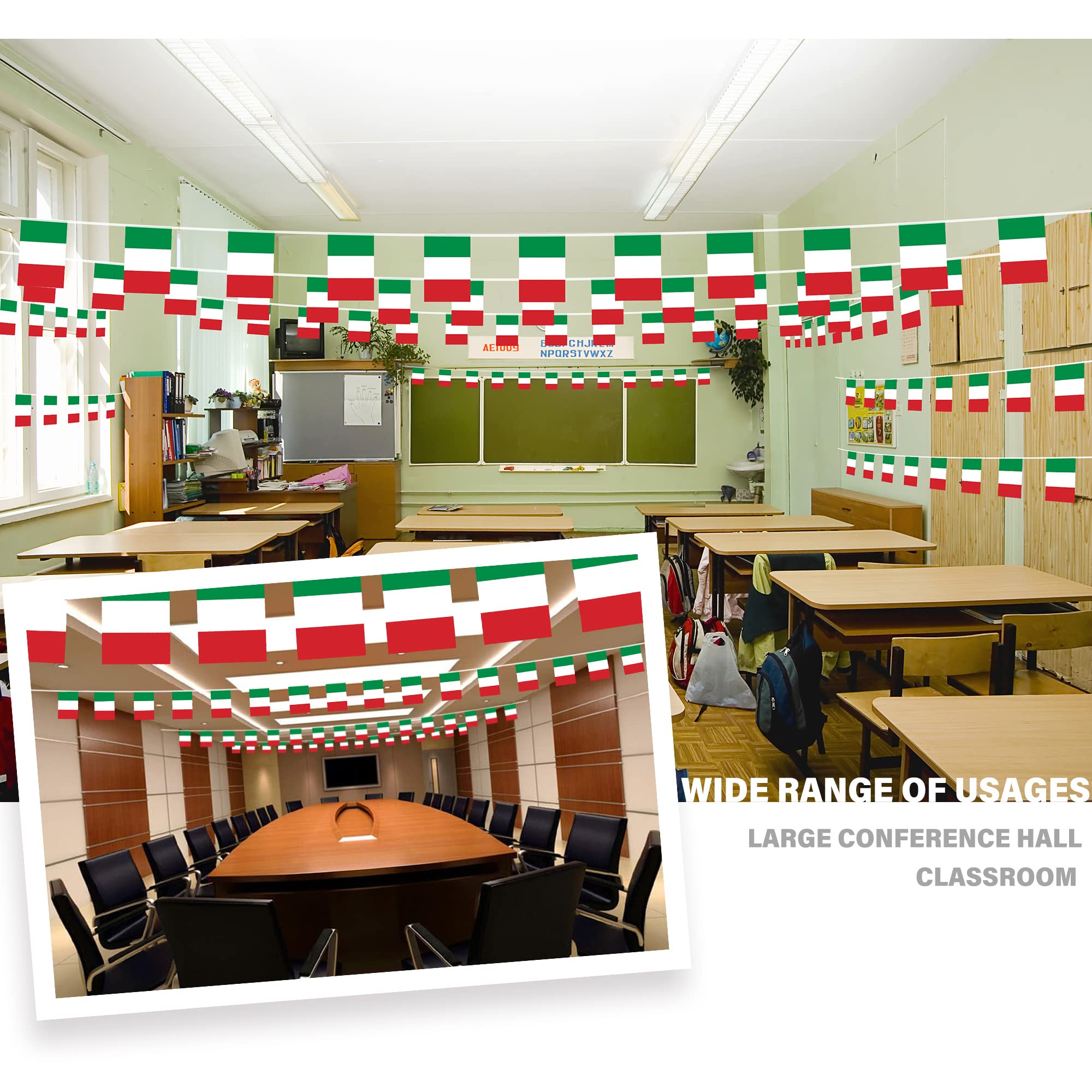 MVPRING Italian bunting flags brighten sports bars and parties with durable polyester design.