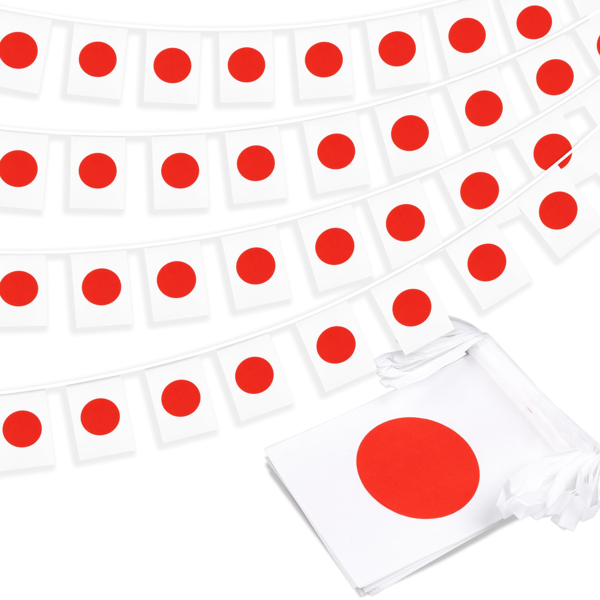 MVPRING Japan flag pennant banner in bright colors for classrooms and events