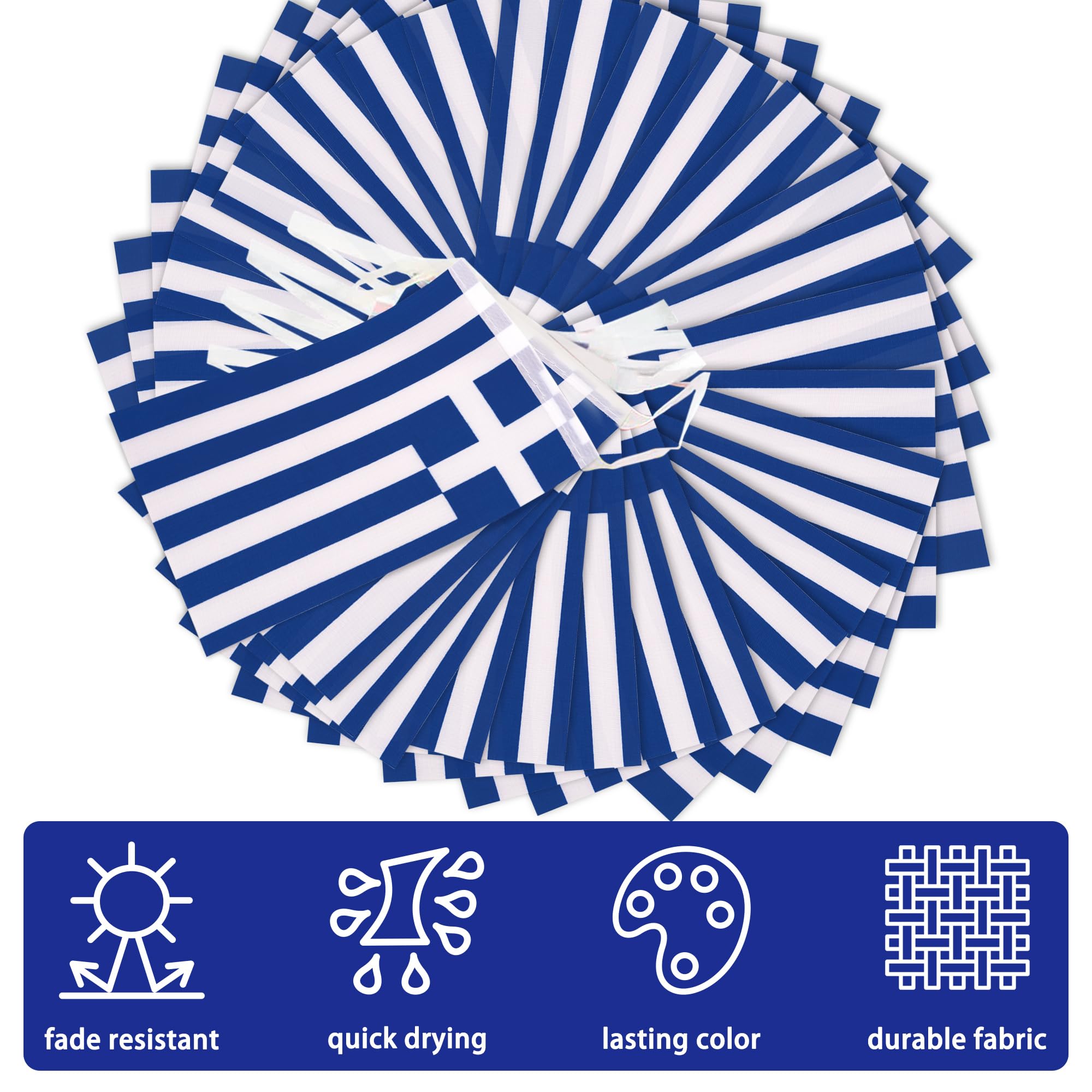 MVPRING Greece bunting decor brightens patios and porches with durable flags