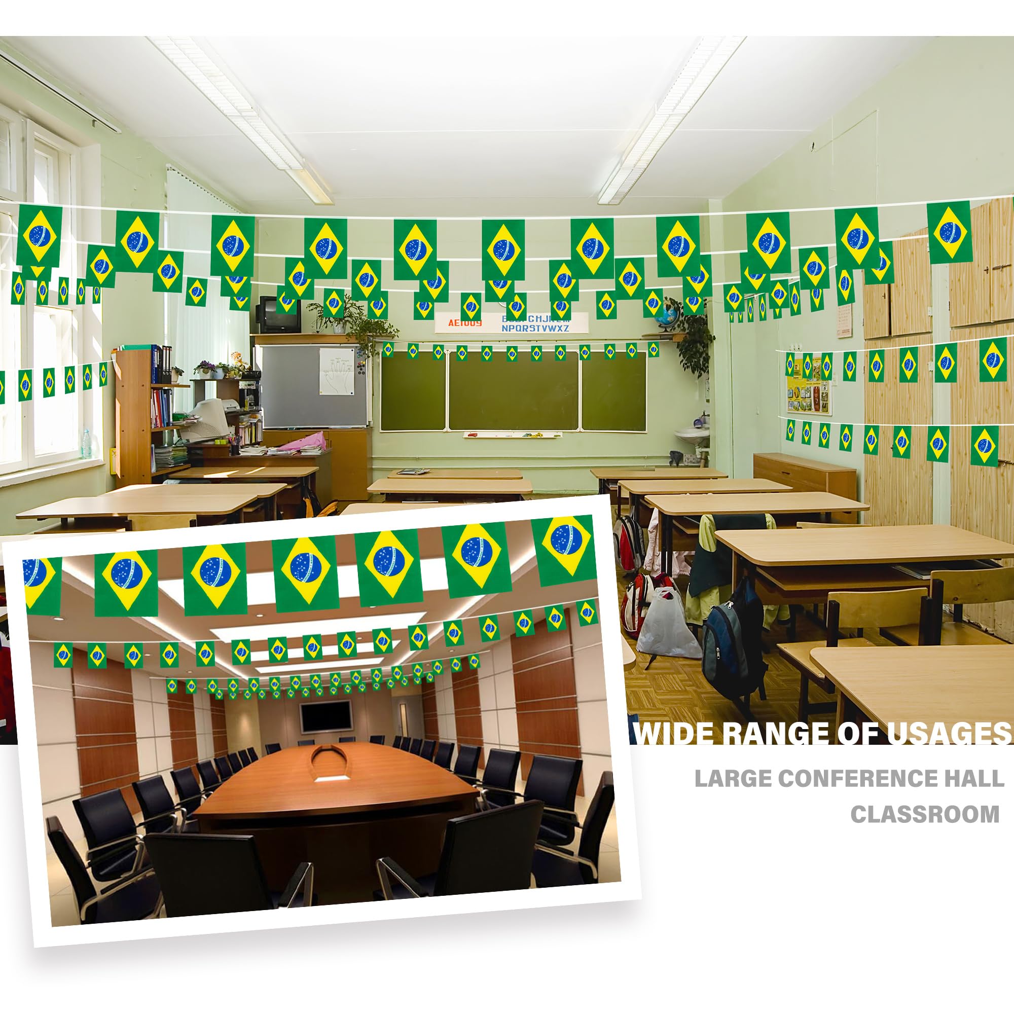 MVPRING pennant bunting 30 flags full-color detail for events