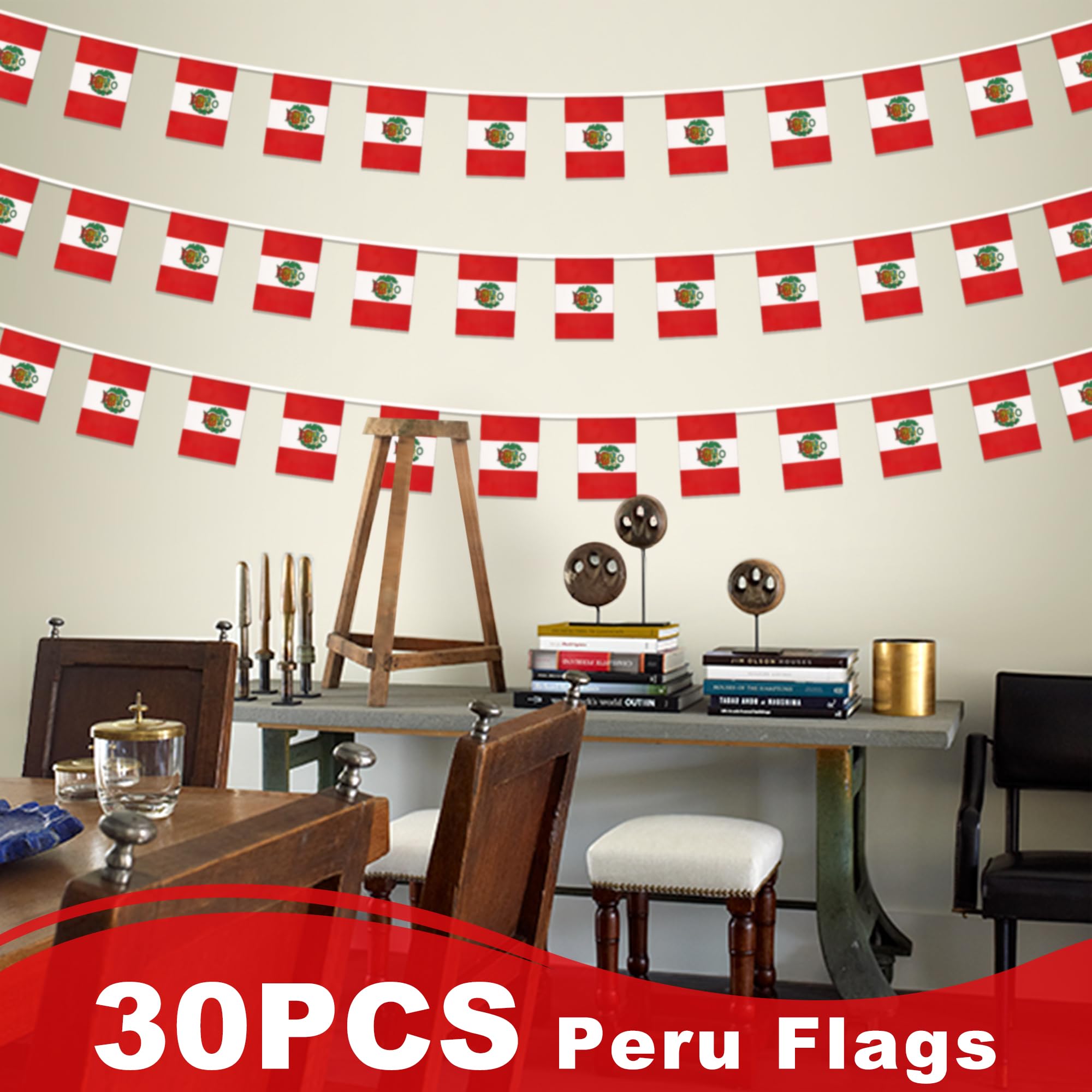 MVPRING Peru flag banner for indoor and outdoor events.