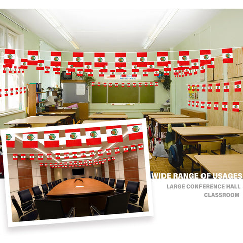 MVPRING Peru flag pennant 30 flags presenting unified national flair.