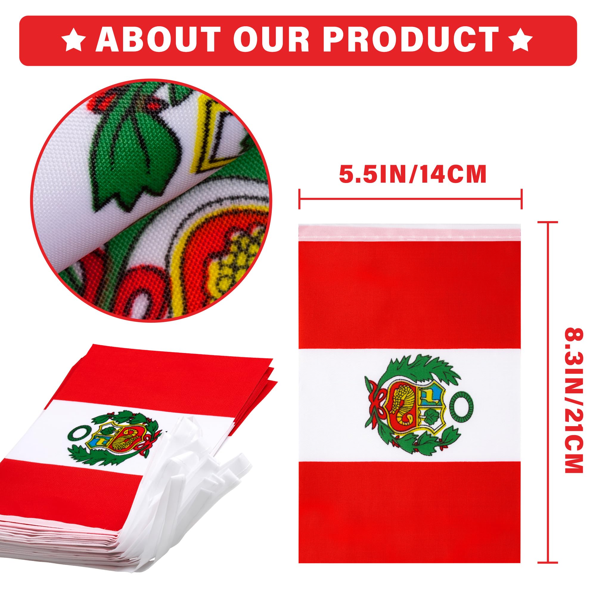 MVPRING Peru flag print colorful displays vivid celebrations.