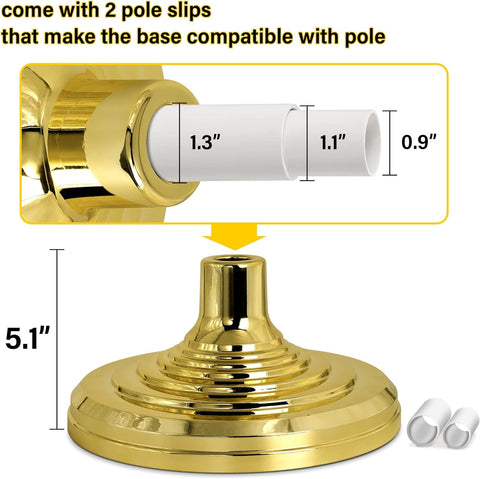 MVPRING pole slip fits 0.9-1.3 inch poles for flexible diameter compatibility