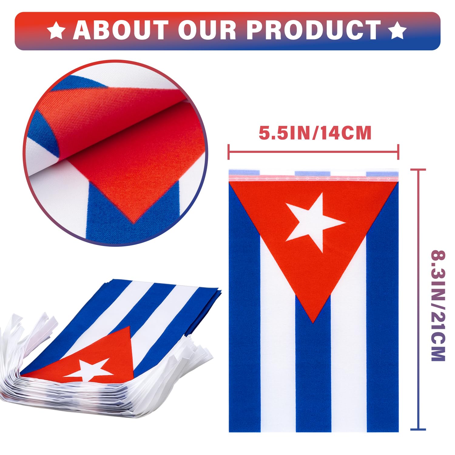 MVPRING Durable polyester pennant banner with full-color prints.