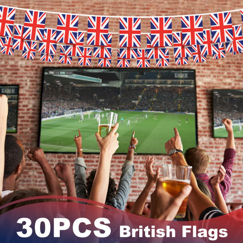 MVPRING Union Jack decor on a porch or balcony for festive outdoor ambiance.