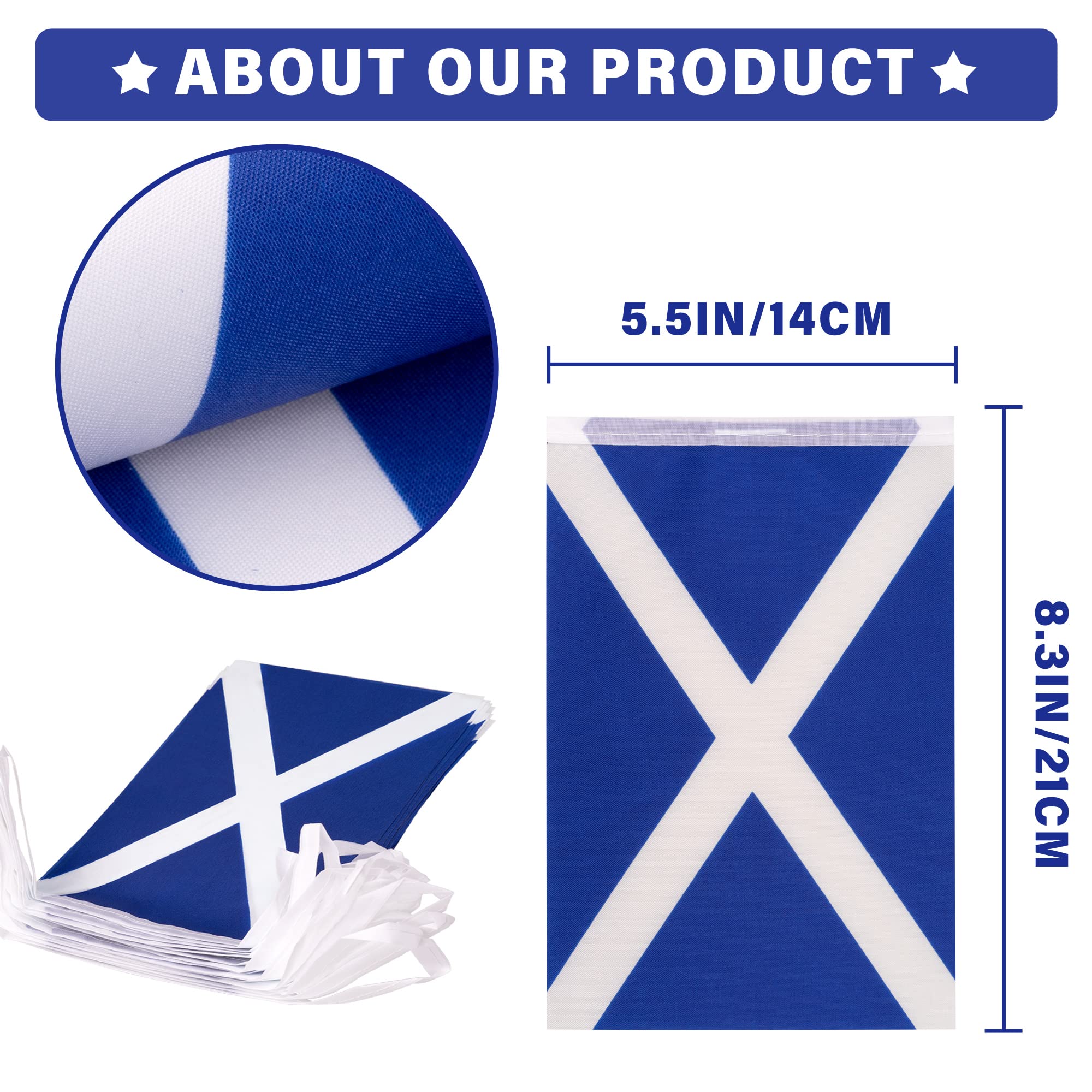 Close-up of MVPRING flags showing neat stitching and durable polyester.