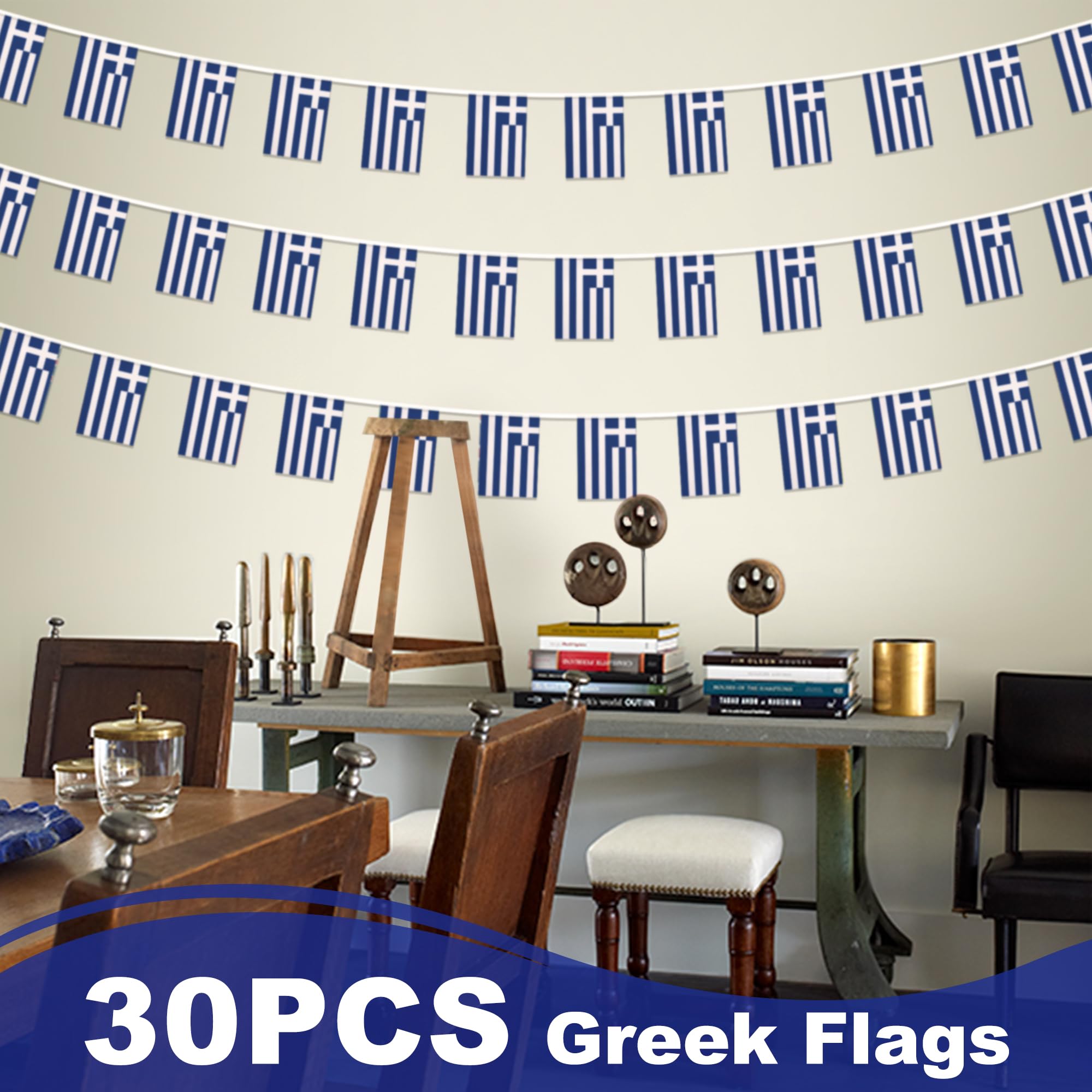 MVPRING patriotic Greece banner decor for events and sporting venues