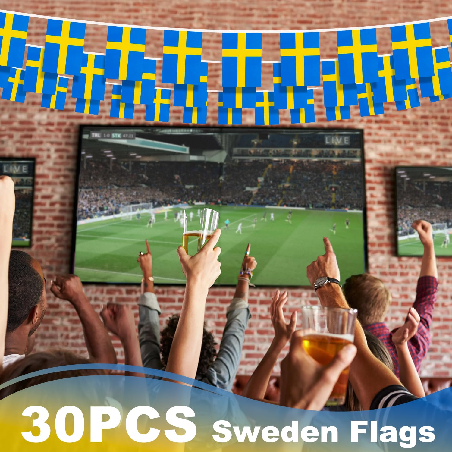 MVPRING Sweden flag banner full-color print stays vibrant and accurate