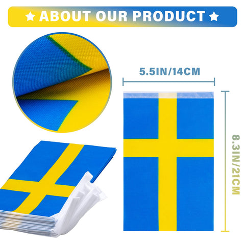 MVPRING Sweden flag banner outdoors on a porch adds color to gatherings