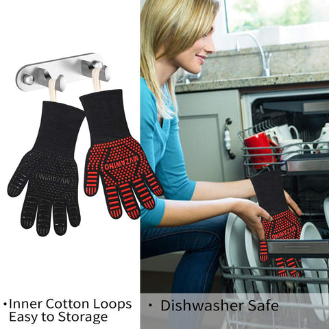 MVZAWINO BBQ gloves are easy to clean and machine washable.