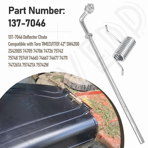 MWEDP 137-7046 deflector chute mounted on ZS4200S demonstrates weather-ready durability.