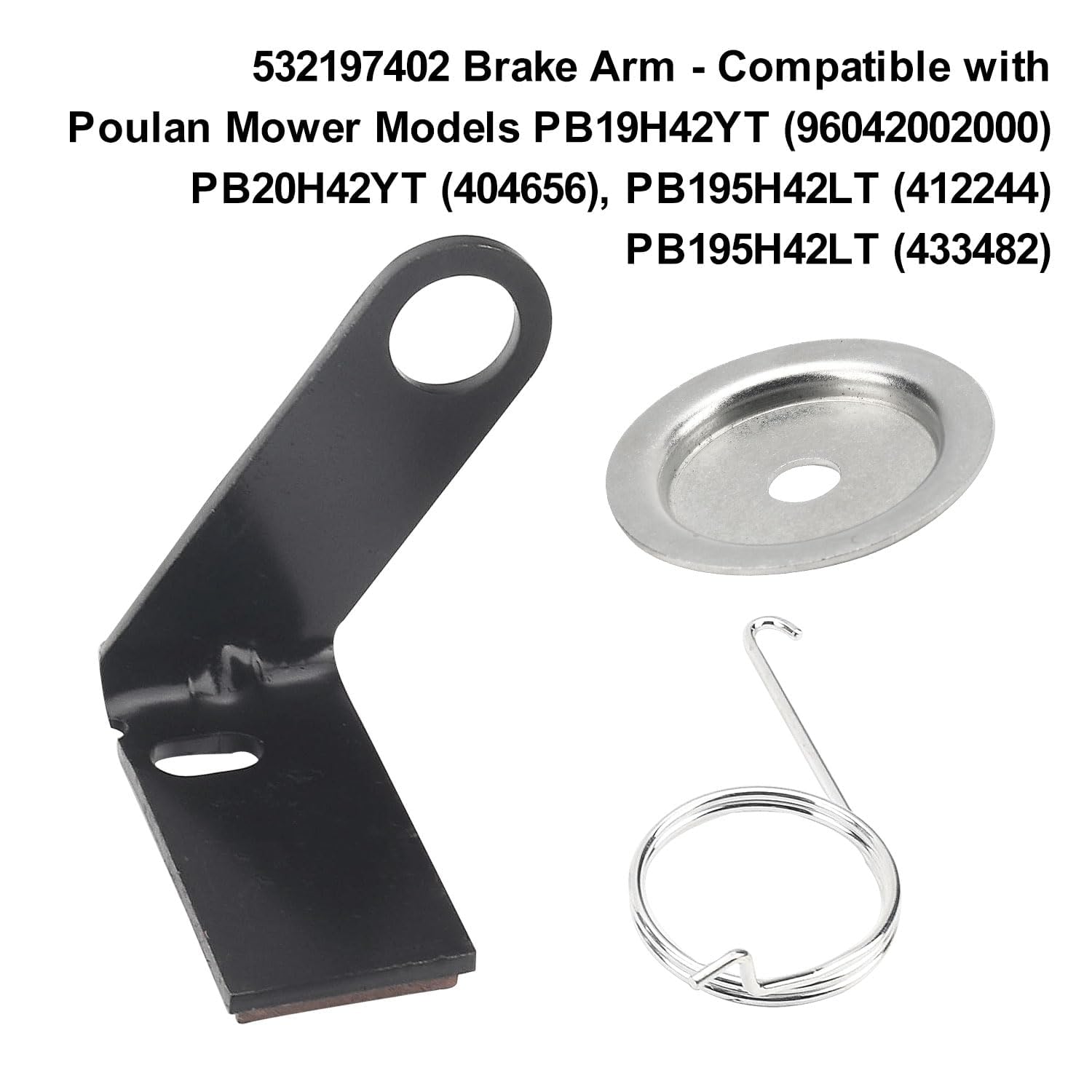 MWEDP brake arm zinc finish detail for wear resistance
