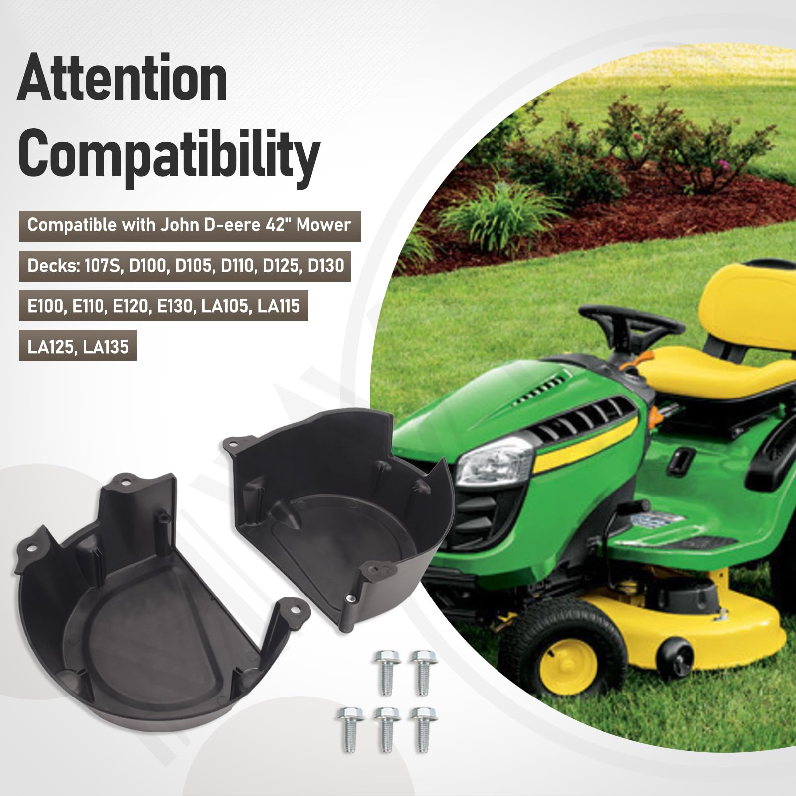 MWEDP john-deere-42in-mower-deck-compatibility-d125 ensures versatile shield use.