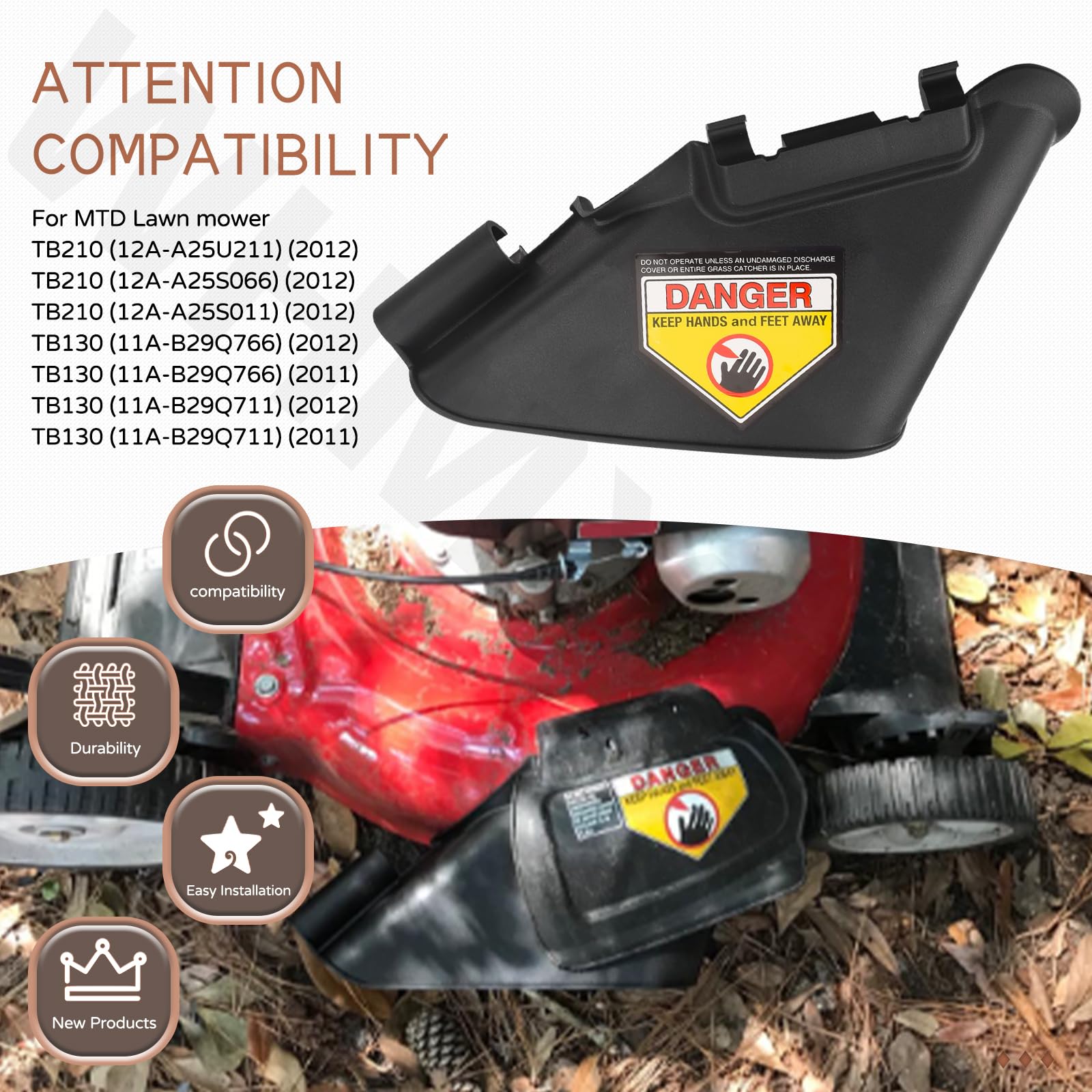 MWEDP compatibility chart for MTD TB-series mower range
