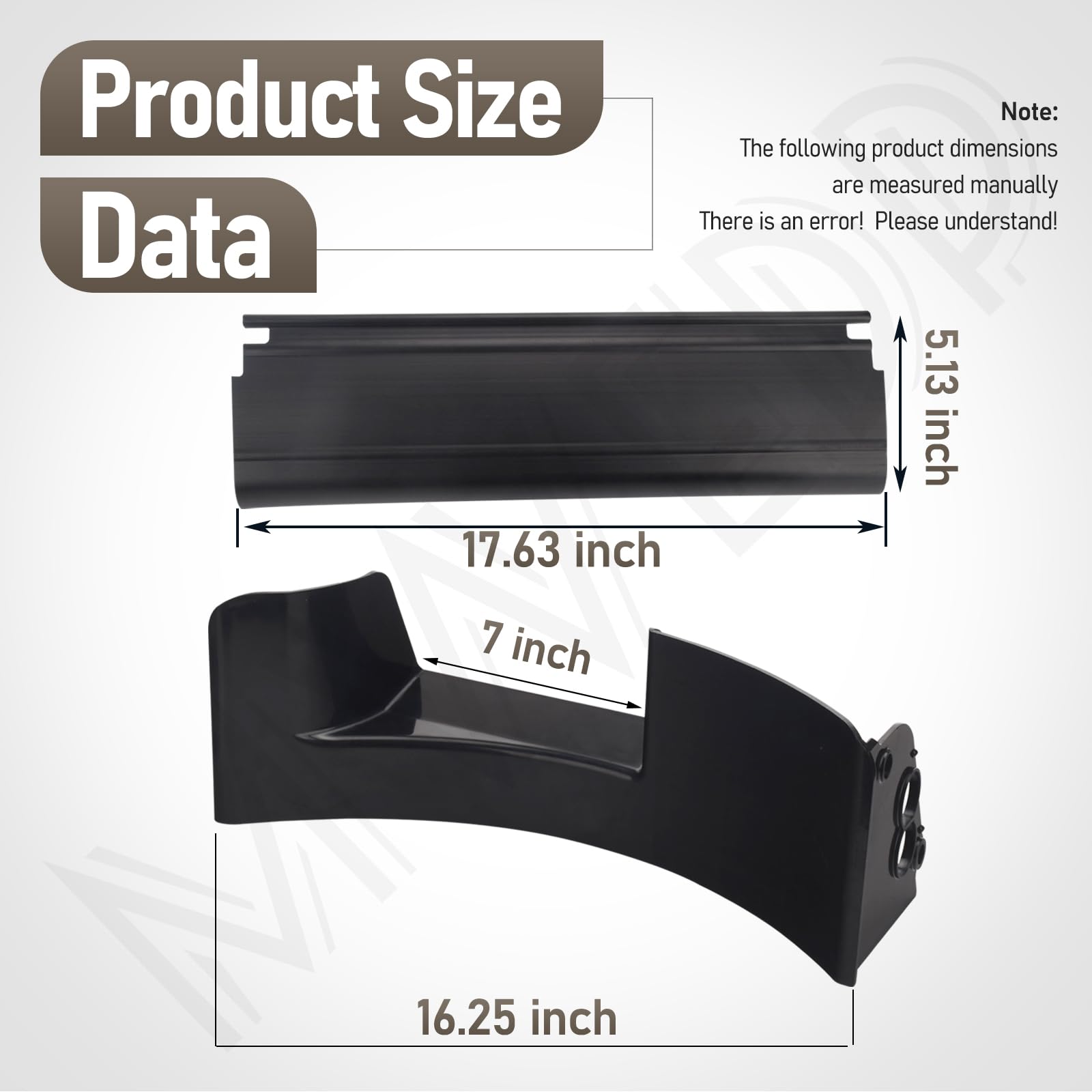 MWEDP trailing shield 115-8420 side angle protects by deflecting debris during mowing.