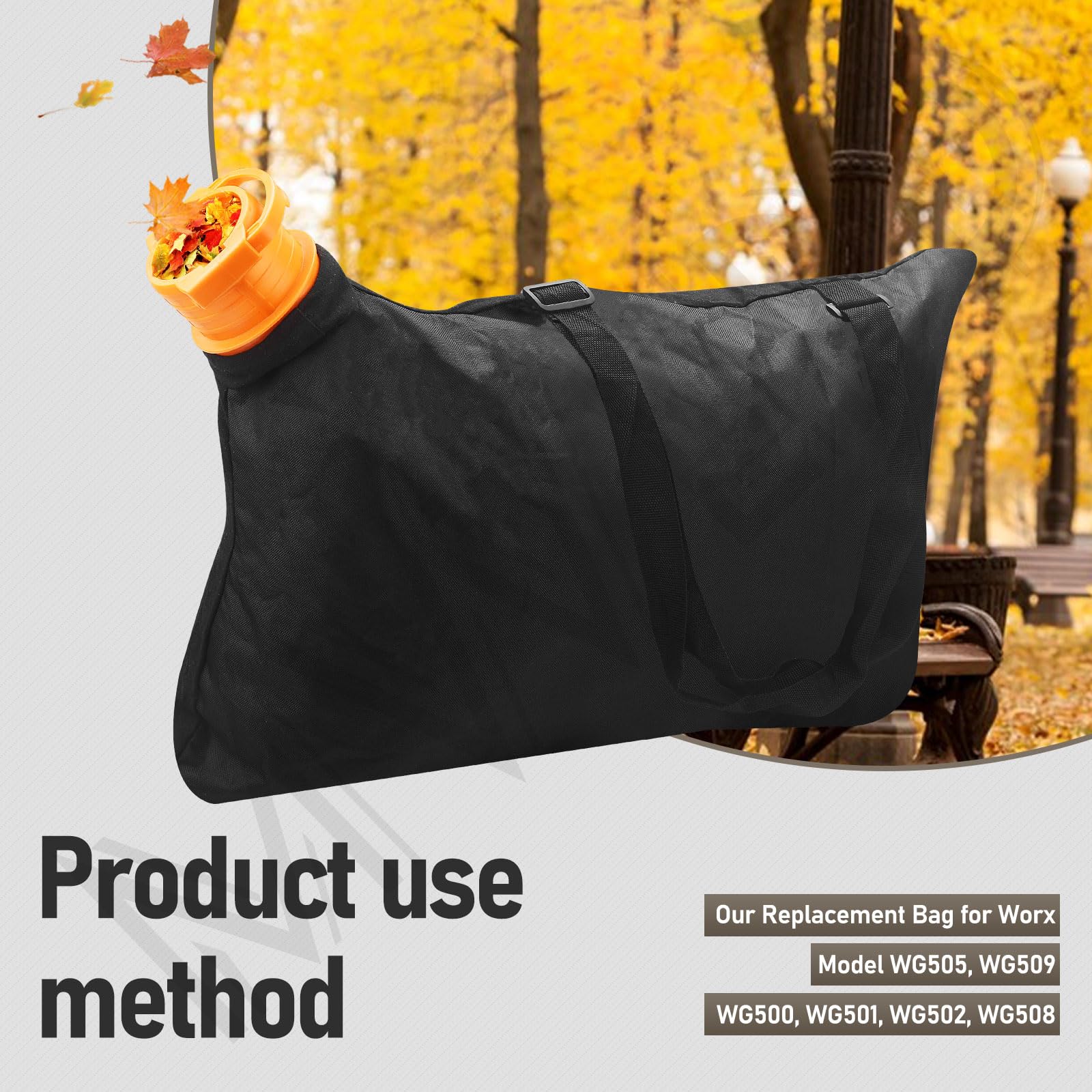 MWEDP WGBAG500 buckle for adjustable shoulder strap comfort during cleanup.