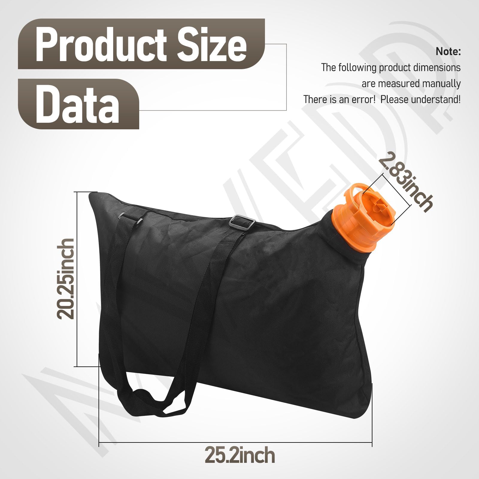 MWEDP WGBAG500 zipper-design for easy debris emptying and cleaning.