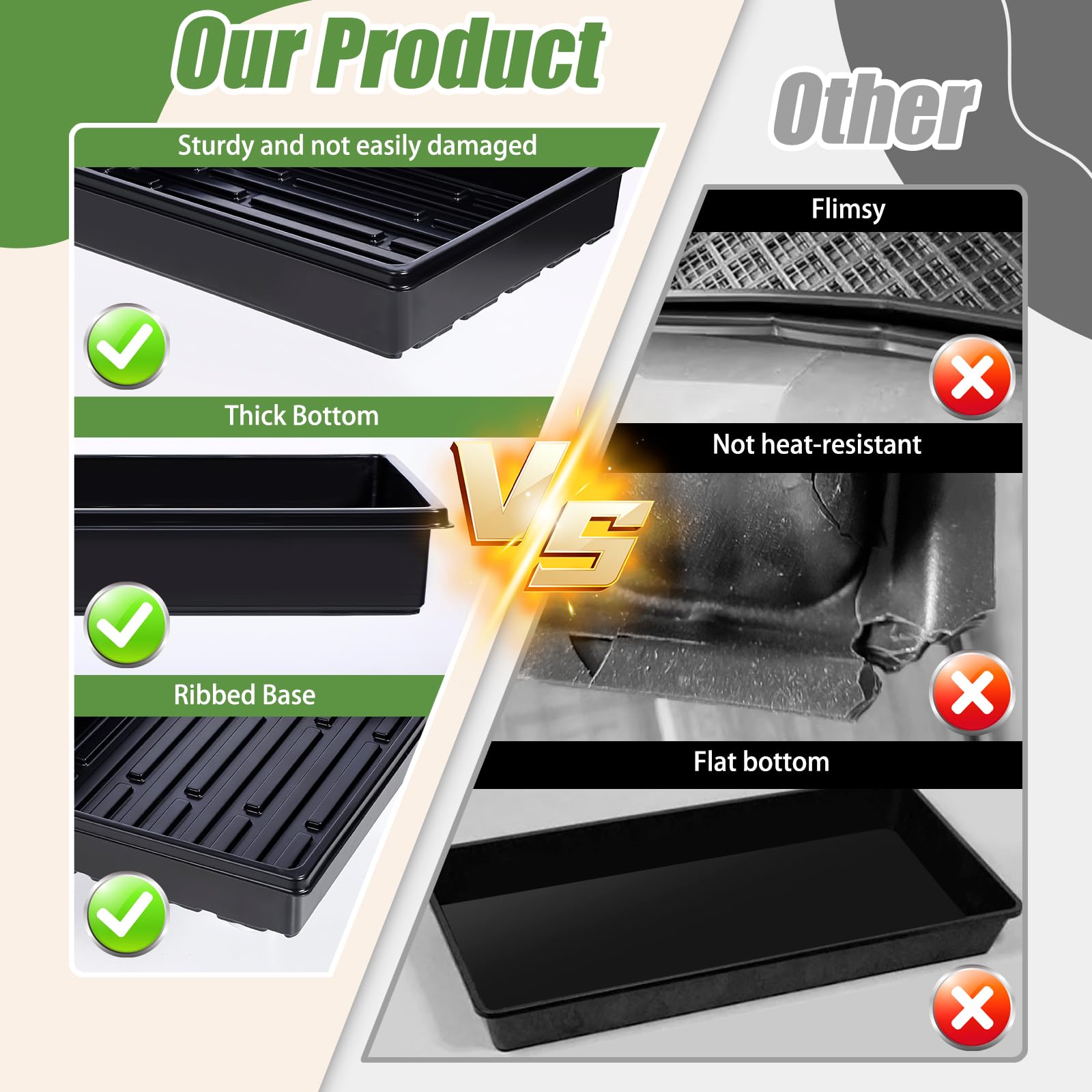 mwellewm bottom-drain pots with ventilation for healthier root airflow.