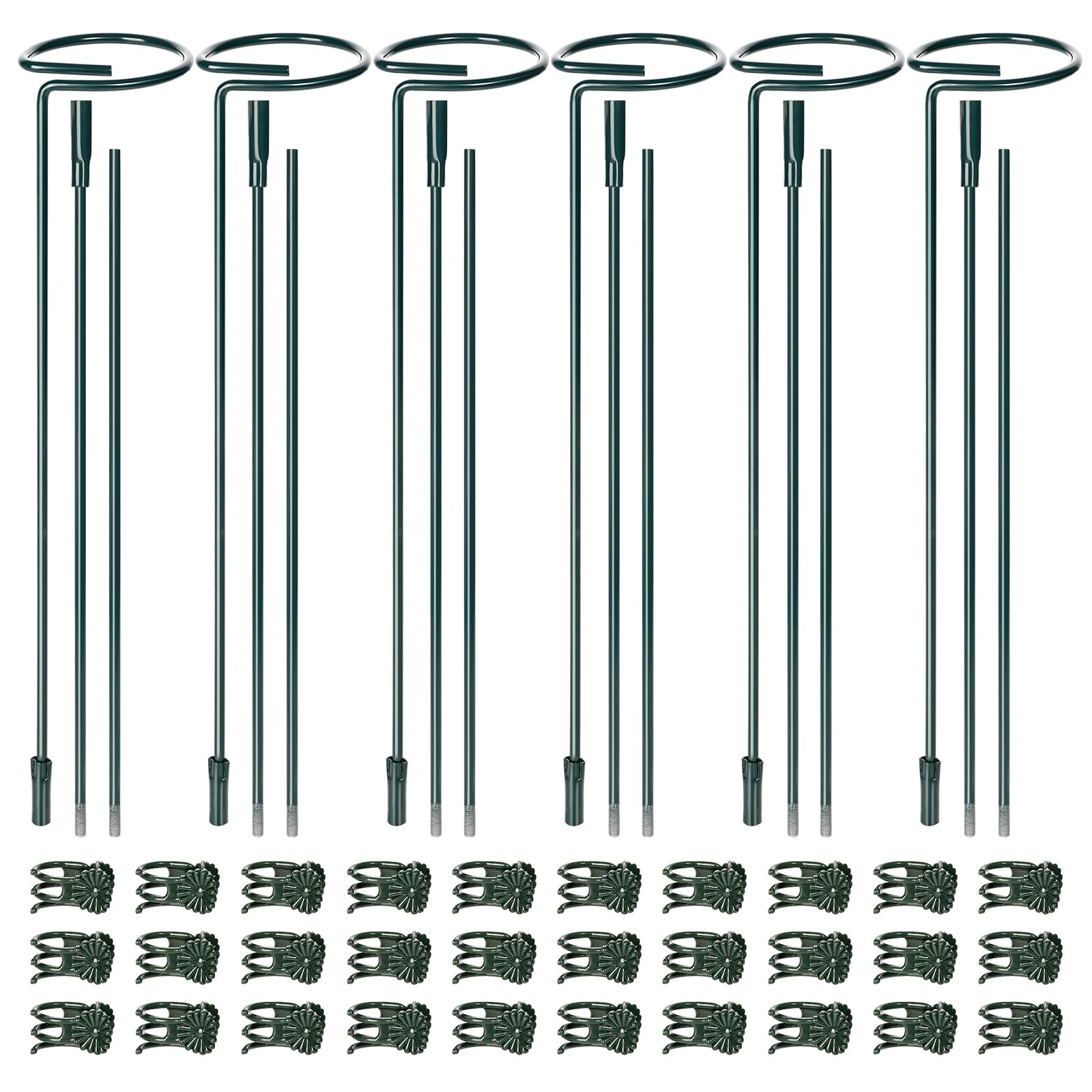 Mwellewm plant stake 12in close-up showing adjustable height for different plants.