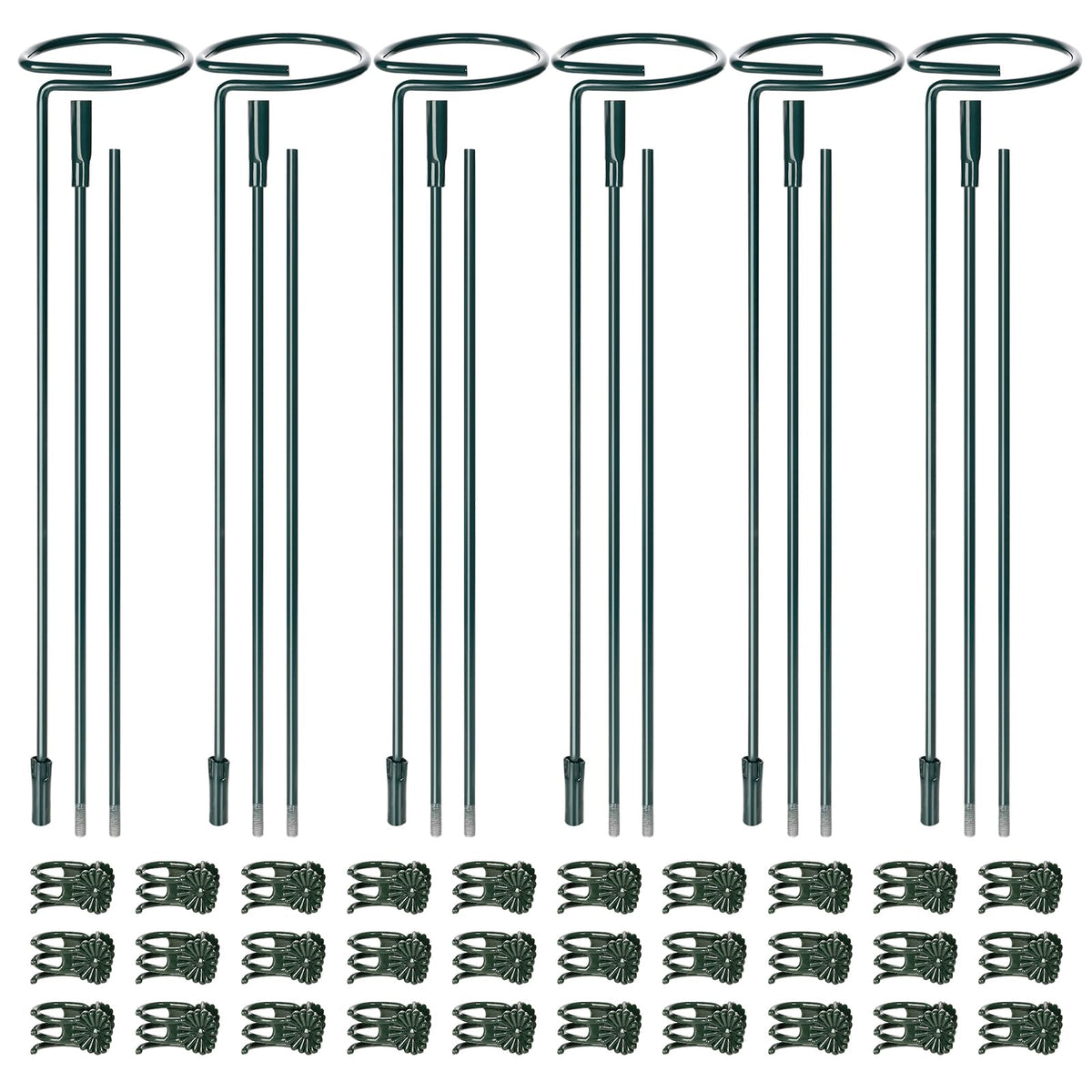 Mwellewm plant stake 12in close-up showing adjustable height for different plants.