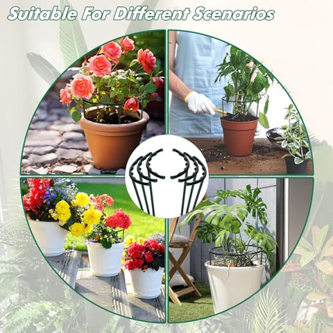 Mwellewm plastic cage holder short stem provides sturdy, reusable garden support