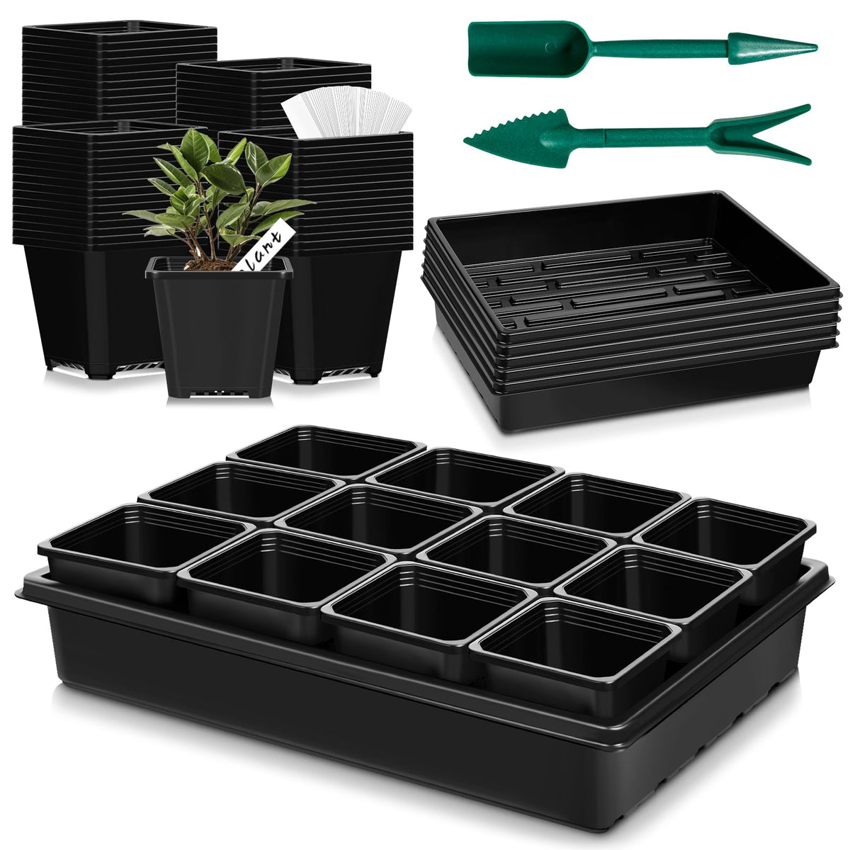 mwellewm seed starter tray 5-pack for efficient seedling starts.