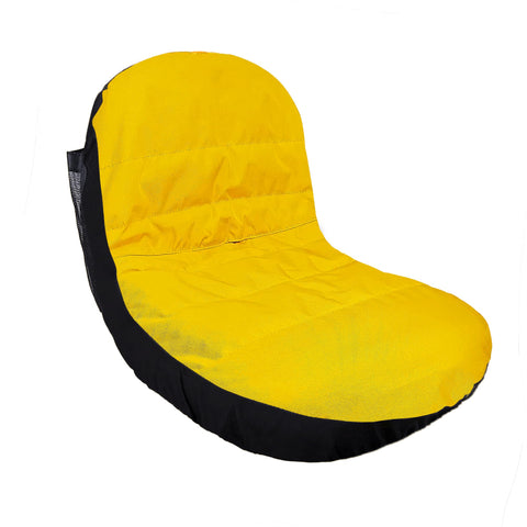 MWire Virtionz seat cover in use on a lawn tractor illustrates practical protection
