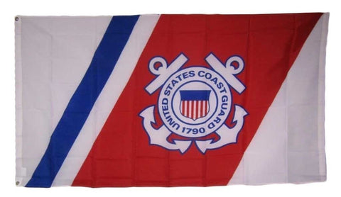 MWS Coast Guard flag close-up showing anchors emblem and durable double stitching