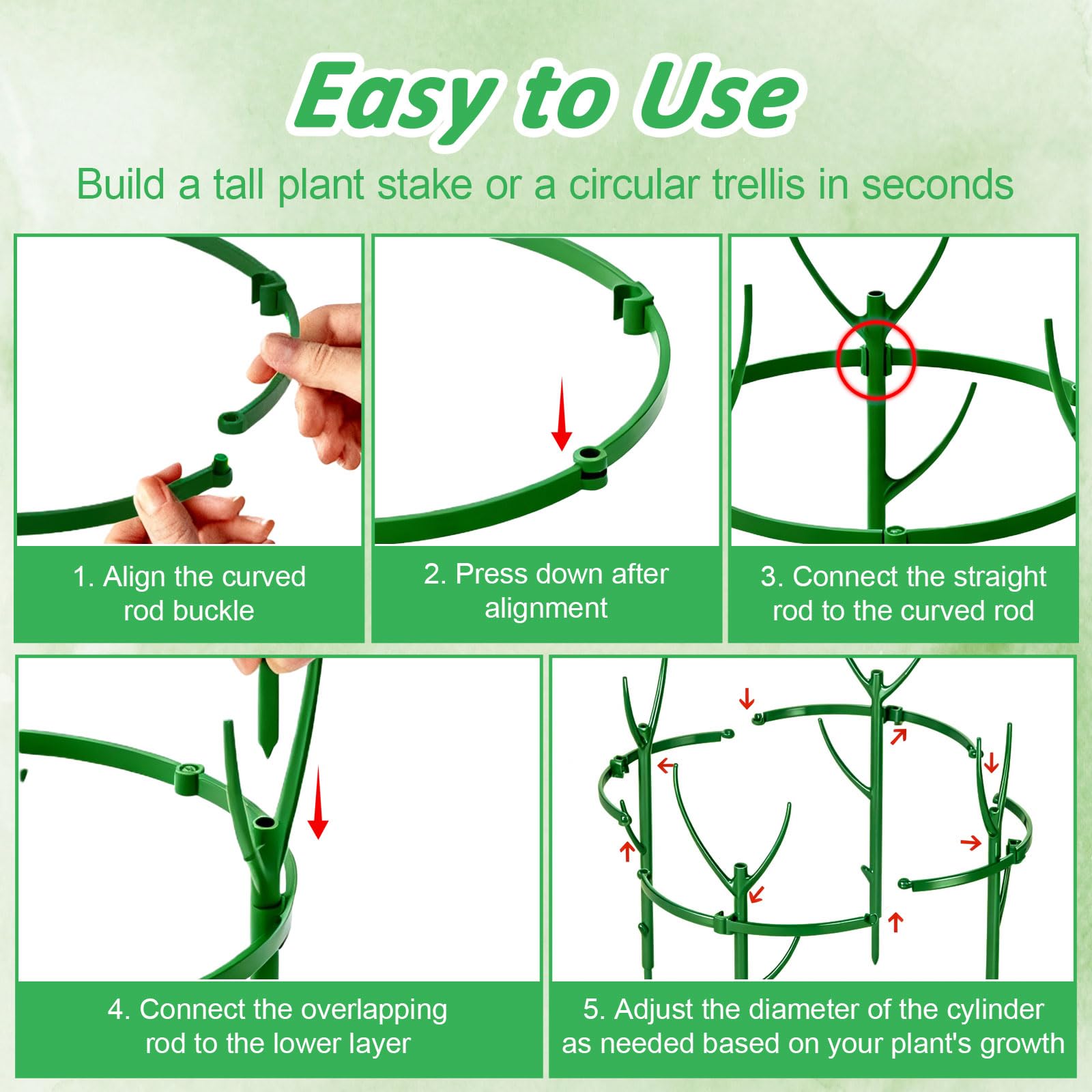 MXCOIRTP circular trellis build supports climbing plants softly.
