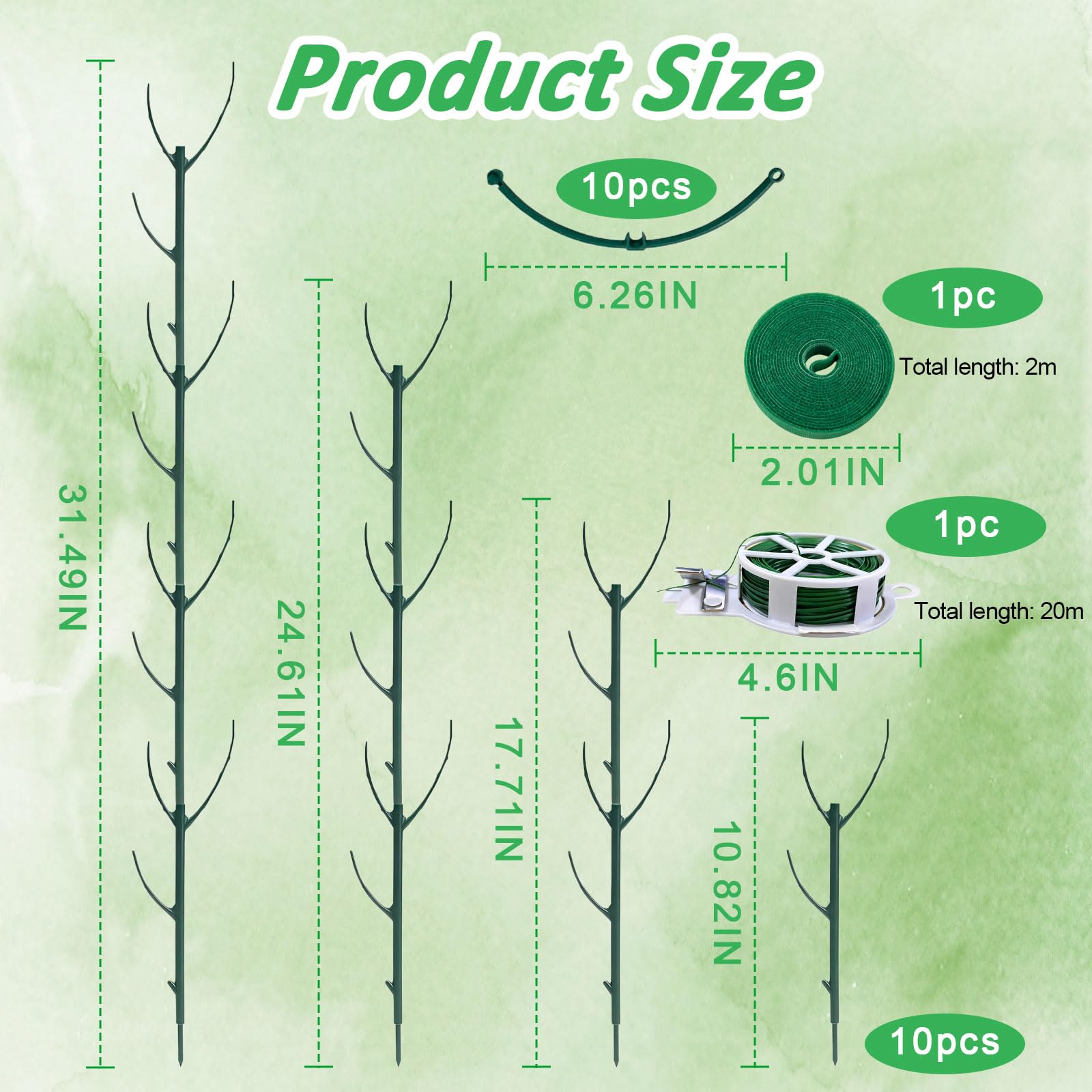 MXCOIRTP curved segments connect to form a sturdy plant cage.