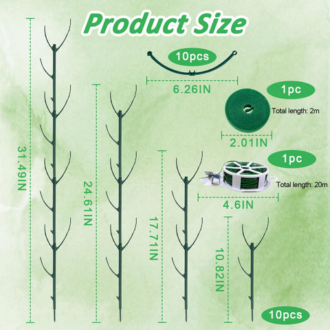 MXCOIRTP curved segments connect to form a sturdy plant cage.