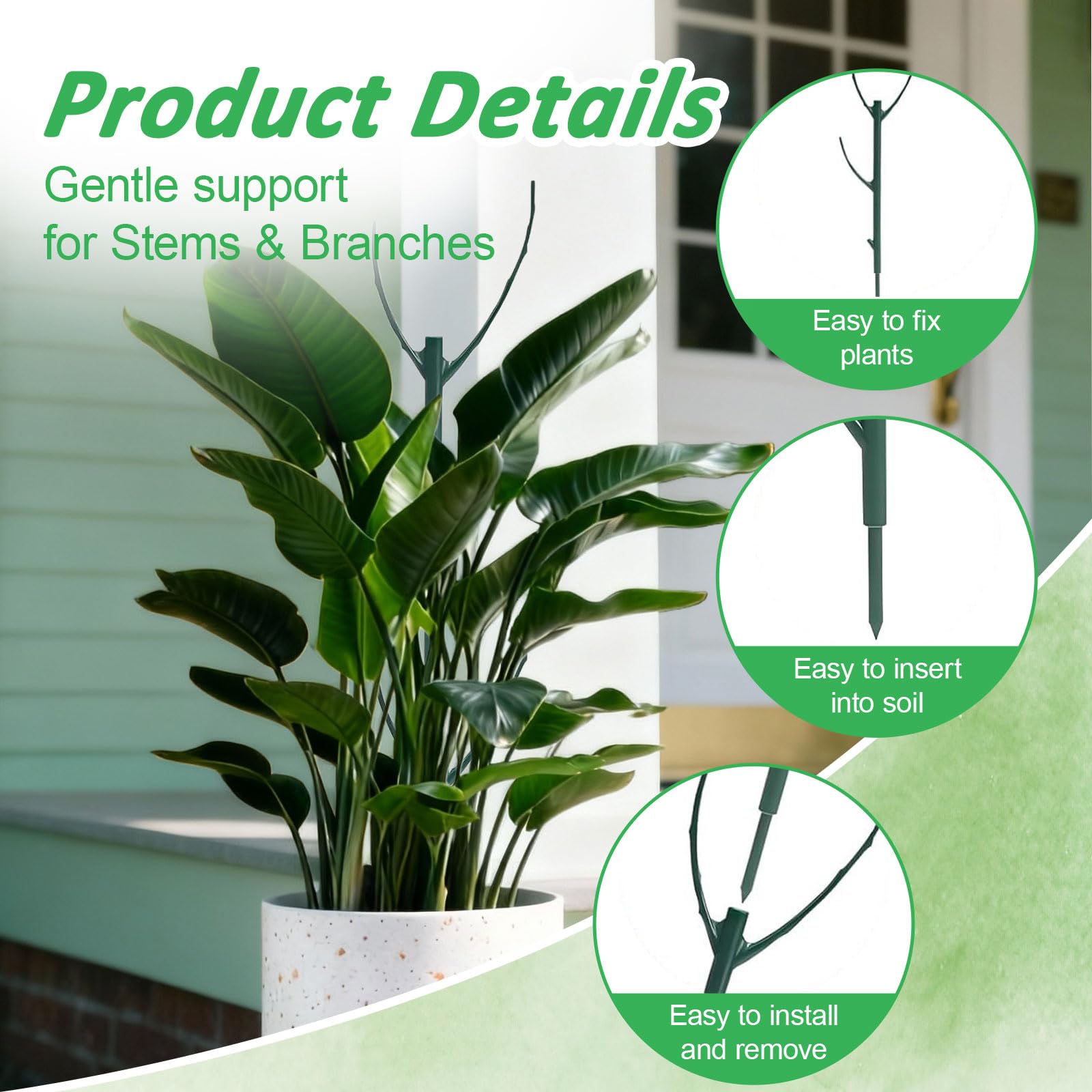 MXCOIRTP plant velcro strap secures stakes quickly and reusable.