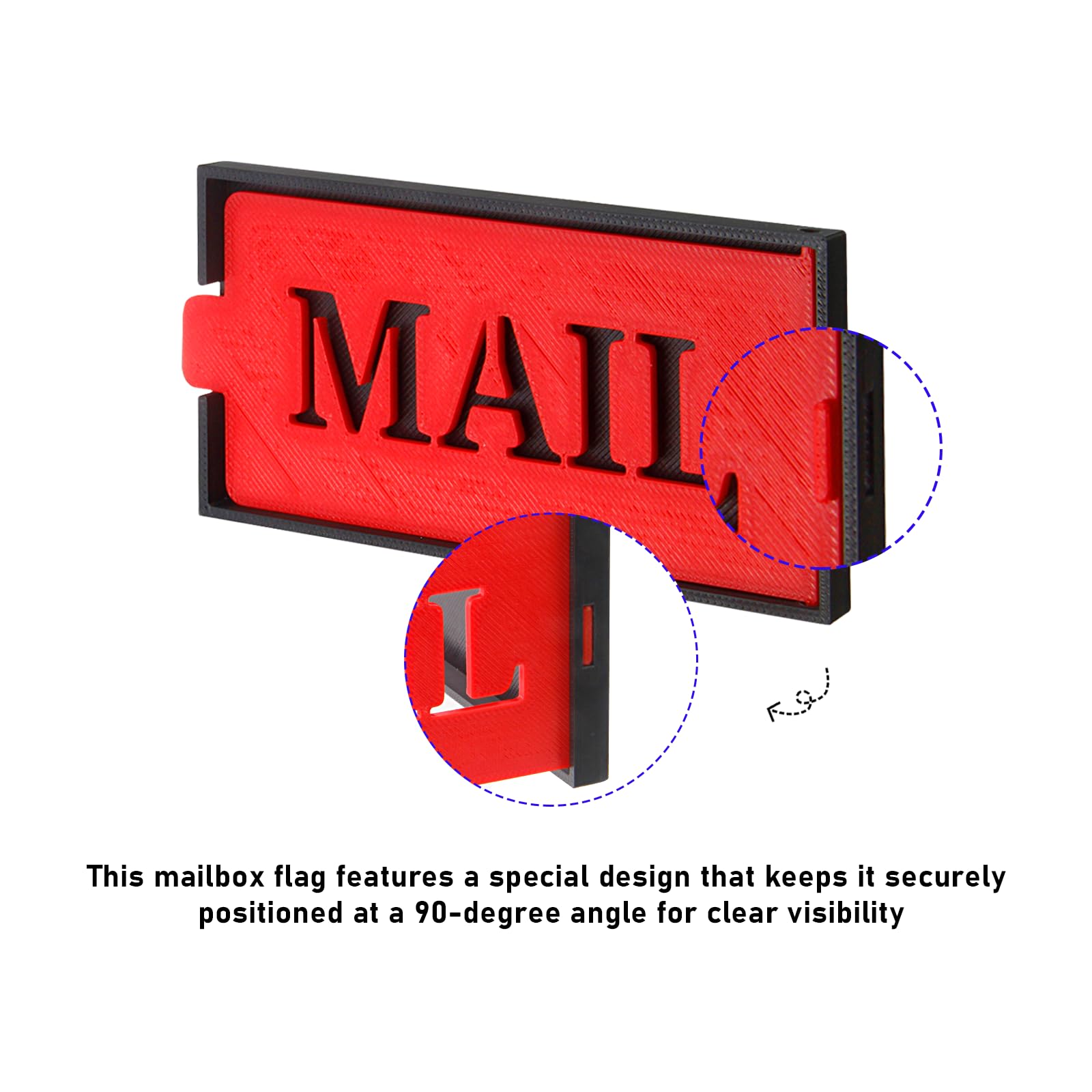 MXFIV brick and stone mailbox flag replacement for reliable alerts