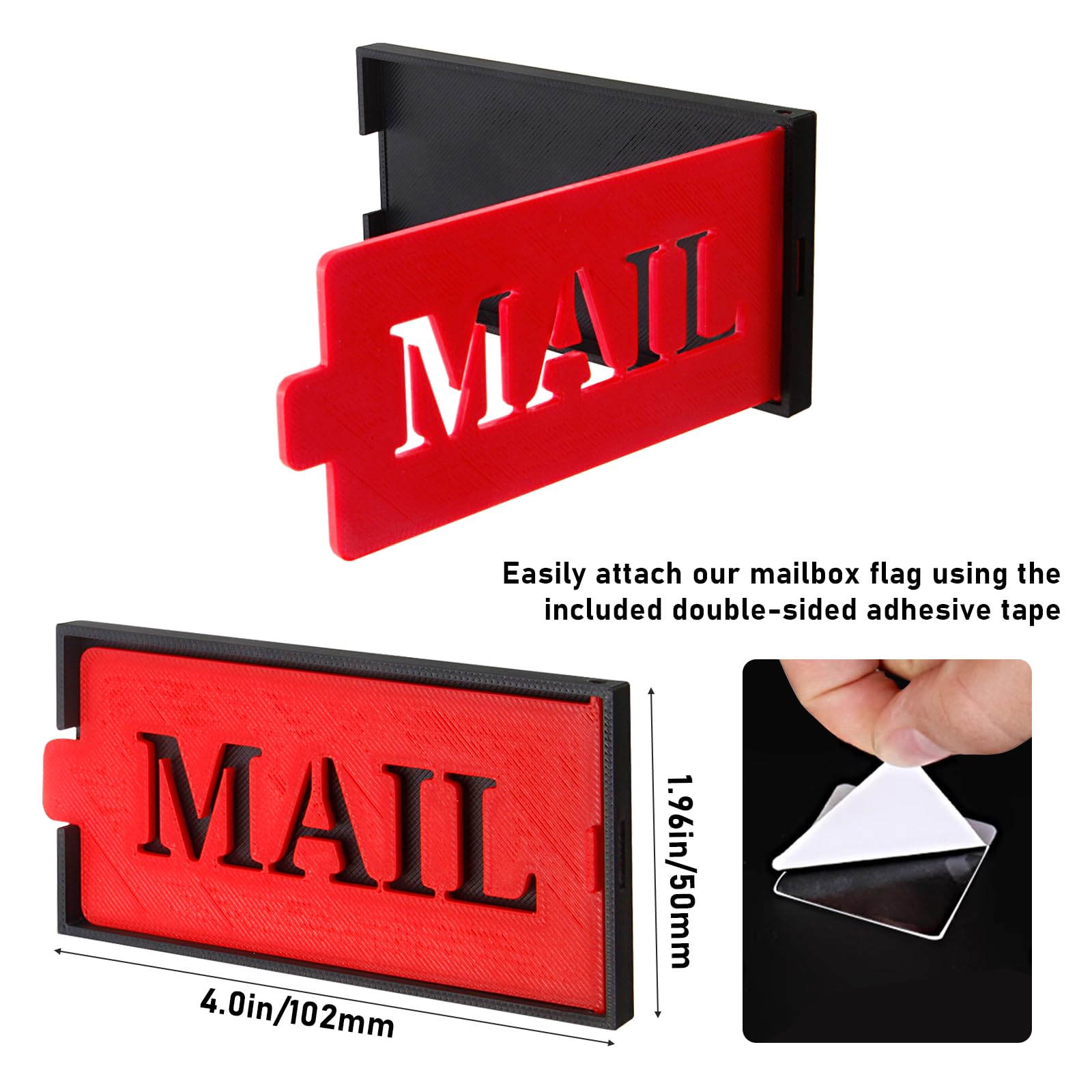 MXFIV no-drill installation flag attaches with adhesive for quick setup