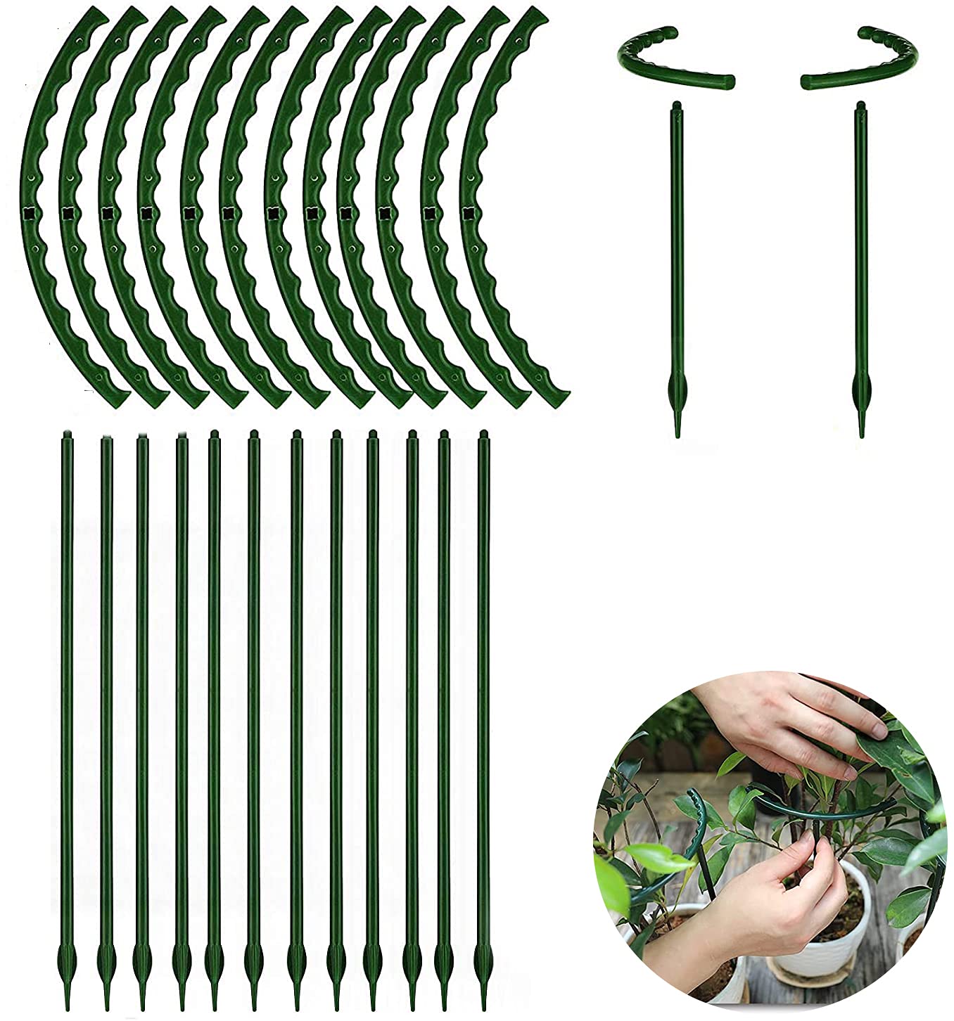 MXHHR outdoor-indoor garden stake supports small plants with minimal space.