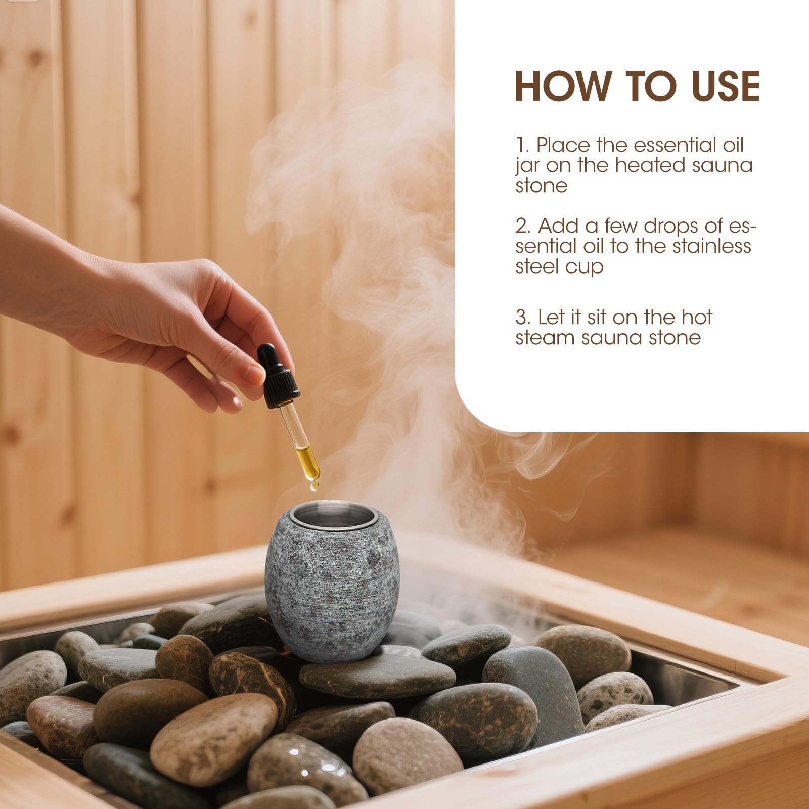 MXMZHXU compact sauna accessory fits on benches to prevent spills