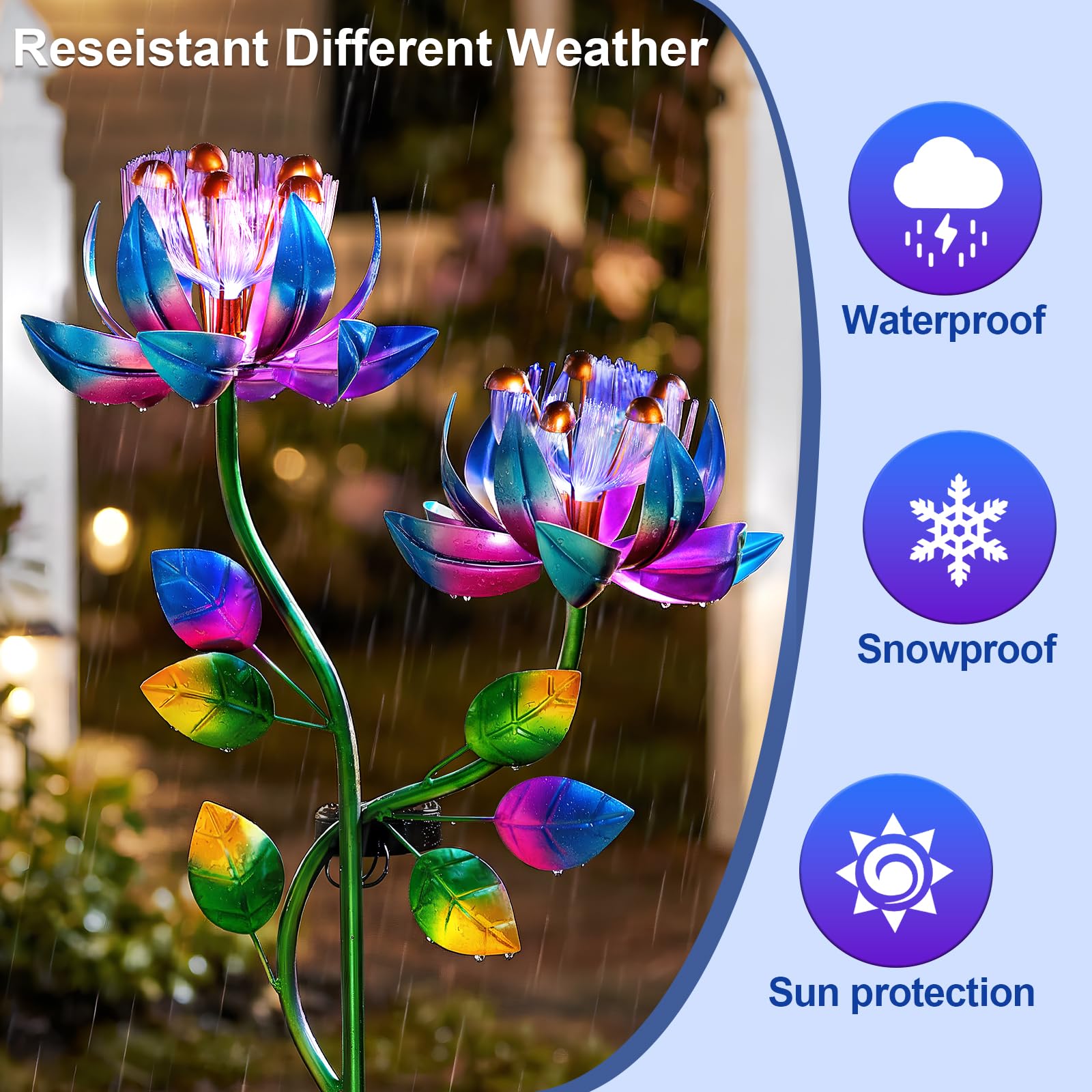 MXwcy weatherproof wind spinner stake stands firm in windy yards.