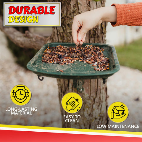 My Favorite Chicken easy-mounting bird feeder mounts quickly on a tree or post.