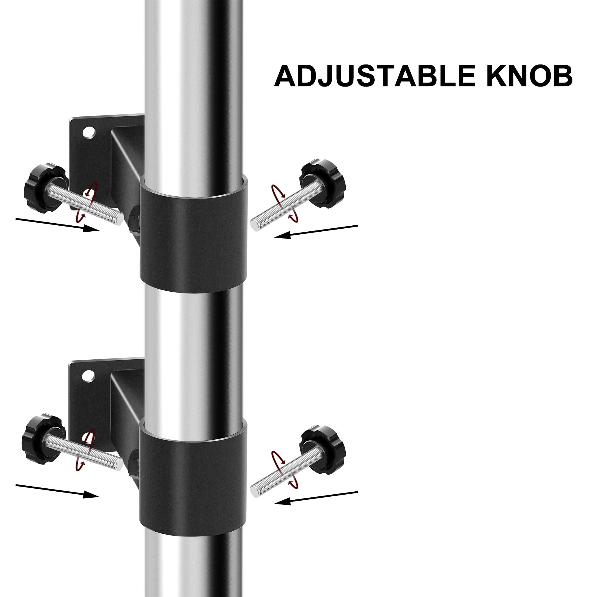 MY RUSTIC top clamp for railing provides secure umbrella support
