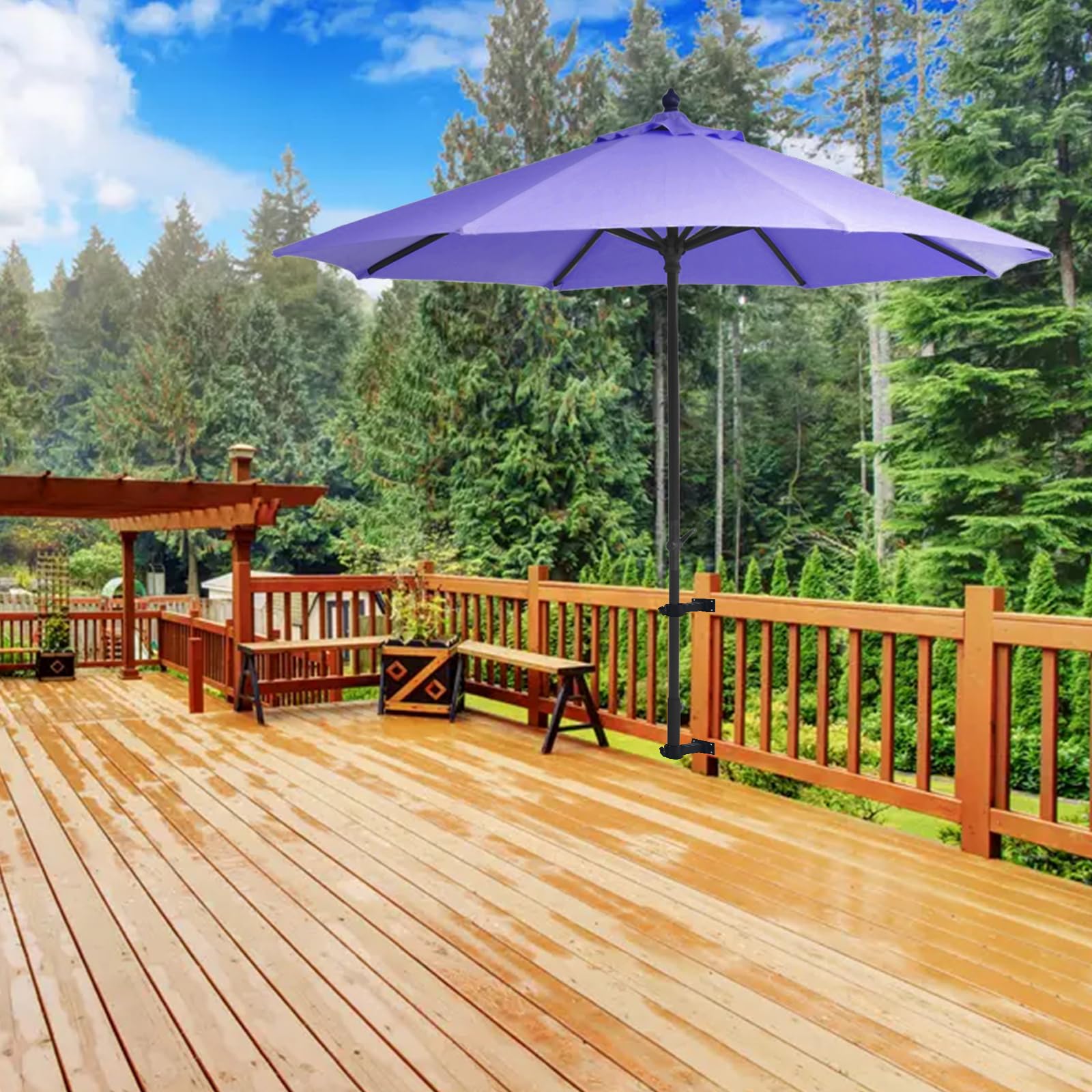 MY RUSTIC space-saving design frees deck space