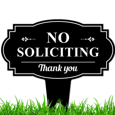 My Sign Center no-soliciting sign for house with 13x13 display, built to last outdoors.