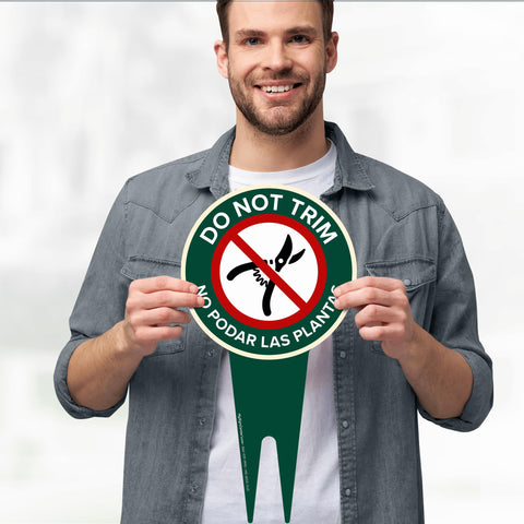 My Sign Center Do Not Trim sign indoors and outdoors for versatile use