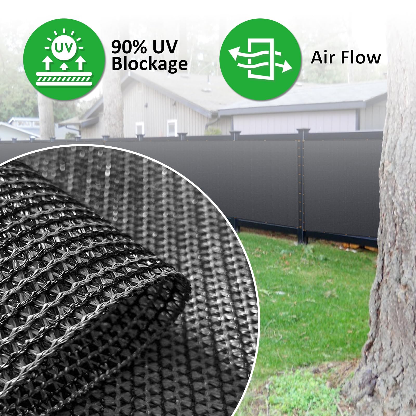 mychoiii privacy screen aluminium grommets along edges for durable setup
