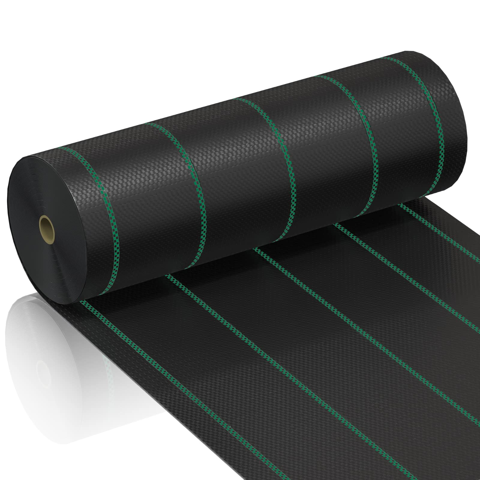 Mychoiii weed barrier roll, 6ft wide, quick coverage for large garden beds.