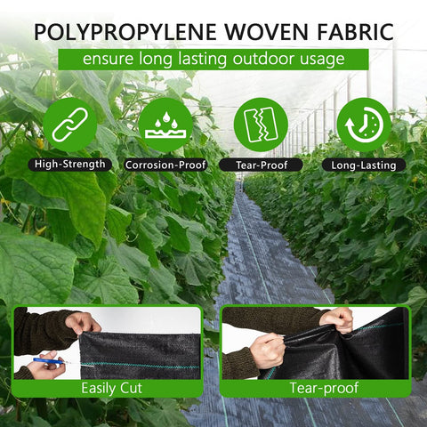 Mychoiii woven polypropylene 3.5oz offers durable ground cover performance.