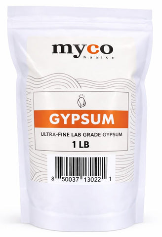 Mycology Basics gypsum powder for mushroom substrate offers clean, sterile handling.