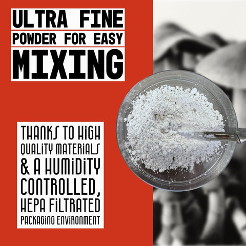 Mycology Basics gypsum powder can be used as a brewing additive or tofu thickener.