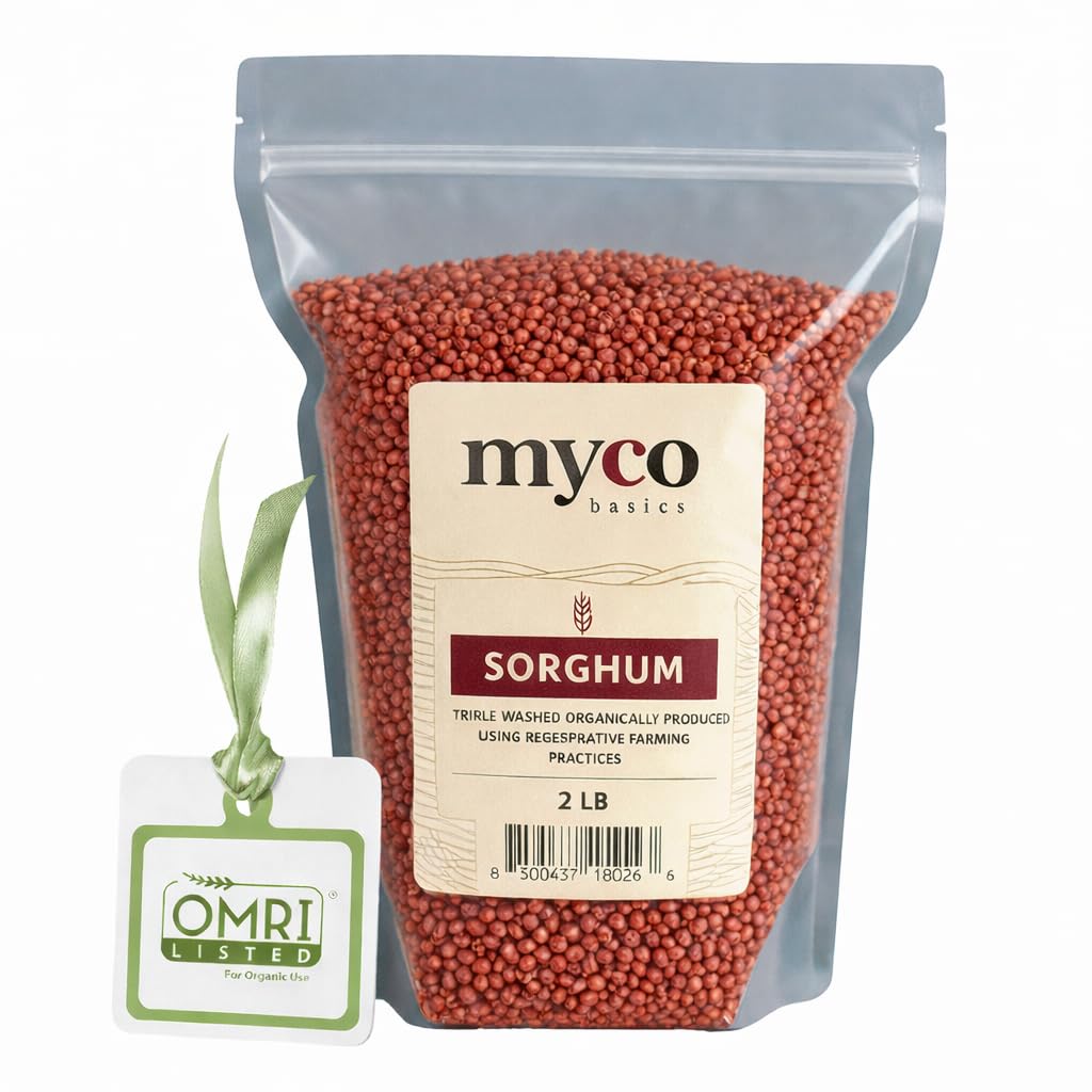 Mycology Basics Organic Sorghum bag for pantry storage and versatile cooking.